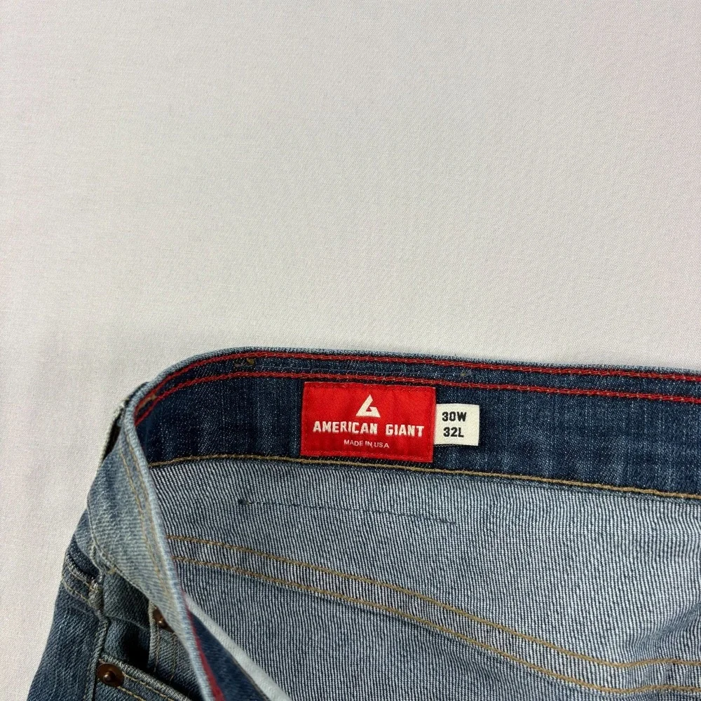 American Giant‎ Jeans Mens 30x32 Blue Roughneck Straight Leg Stretch Denim Work